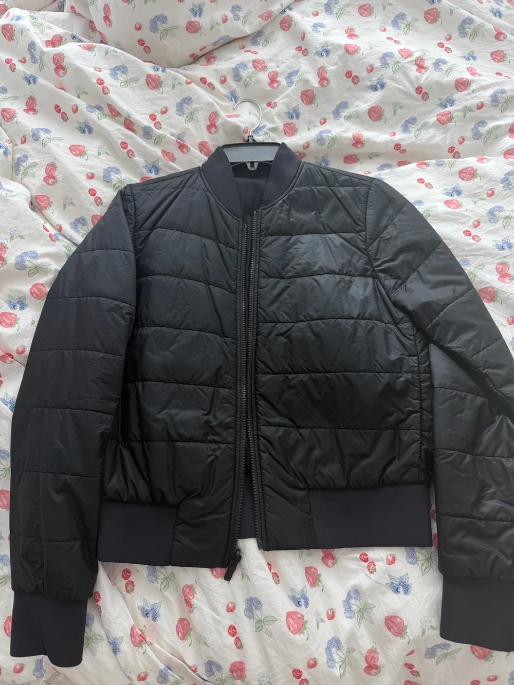 lululemon athletica Black Quilted Non-Stop Reversible Bomber Jacket